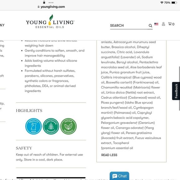 Young Living Lavender Shampoo & Conditioner Set-8 fl oz each- new sealed - Picture 8 of 9